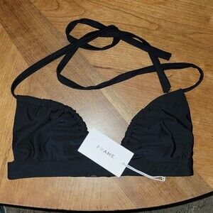 NWT Frame Gathered Triangle Bikini Top Small